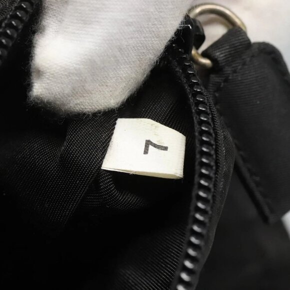 PRADA Hand Bag Nylon Plastic Black Silver Auth 129008 - Picture 2 of 14